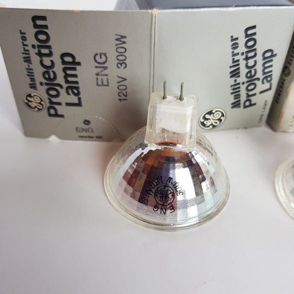 2 General Electric GE Multi Mirror Projection Lamp Bulb ENG 300W 120v Slide Proj - Picture 10 of 12